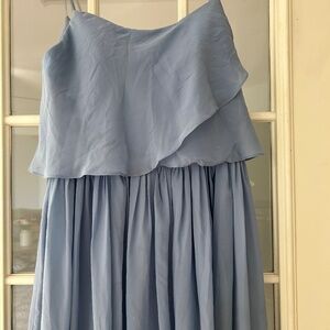Tulle and Chantiliy Flutter Windsor Blue Bridesmaid Dress